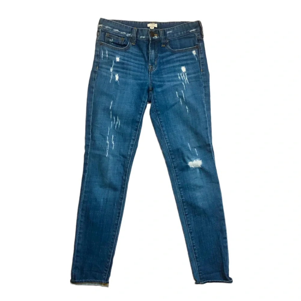 J. Crew Stretch Distressed Skinny Jeans, 24 - Picture 7 of 7
